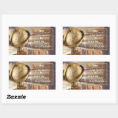 ヴィンテージ旅行感動的大 長方形シール (シート)