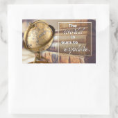 ヴィンテージ旅行感動的大 長方形シール (バッグ)