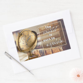 ヴィンテージ旅行感動的大 長方形シール