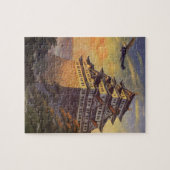 ヴィンテージ旅行日本塔日本の飛行機 ジグソーパズル (横)