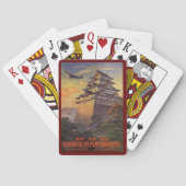 ヴィンテージ旅行日本塔日本の飛行機 トランプ (裏面)