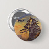 ヴィンテージ旅行日本塔日本の飛行機 缶バッジ (正面&裏面)