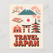 ヴィンテージ旅行日本象徴的な国家シンボルレトロ ポストカード (正面)