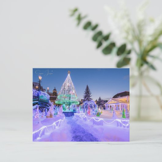 ヴィンテージ旅行札幌日本の雪のフェスティバル都市 ポストカード (スタンド正面)