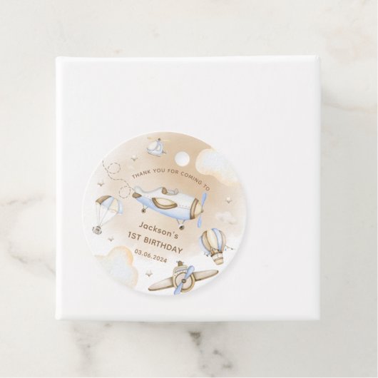 ヴィンテージ旅行機誕生日パーティーメッセージカード フェイバータグ (インサイチュ)