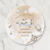 ヴィンテージ旅行機誕生日パーティーメッセージカード フェイバータグ (正面)