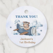 ヴィンテージ旅行機誕生日パーティー フェイバータグ (裏面)