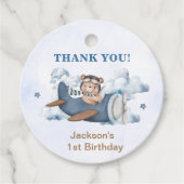 ヴィンテージ旅行機誕生日パーティー フェイバータグ (正面)