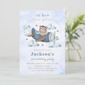 ヴィンテージ旅行機誕生日パーティー 招待状 (スタンド正面)