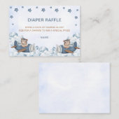 ヴィンテージ旅行機赤ちゃんシャワーおむつラッフル エンクロージャーカード (正面/裏面)