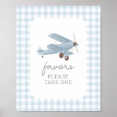 ヴィンテージ旅行機赤ちゃんシャワー好意サイン ポスター (正面)