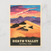 ヴィンテージ旅行死の谷ナショナルパークサンセット ポストカード (正面)