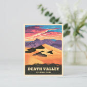 ヴィンテージ旅行死の谷ナショナルパークサンセット ポストカード (スタンド正面)