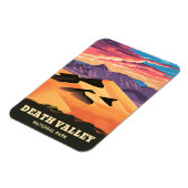 ヴィンテージ旅行死の谷ナショナルパークサンセット マグネット (左側)