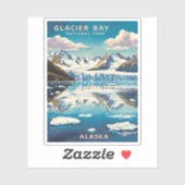 ヴィンテージ旅行氷河ベイ国立公園アラスカ シール (シート)