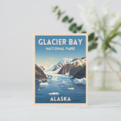 ヴィンテージ旅行氷河ベイ国立公園アラスカ ポストカード (スタンド正面)