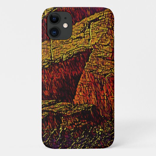 ヴィンテージ旅行海崖ロックランドスケープ Case-Mate iPhoneケース (裏面)