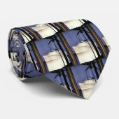 ヴィンテージ旅行熱帯巡航船とヤシの木 ネクタイ (ロール)