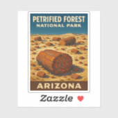 ヴィンテージ旅行石化された森林国立公園 シール (シート)