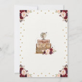 ヴィンテージ旅行素朴な花のブライダルシャワーのパーティー 招待状 (裏面)