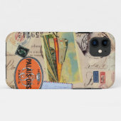 ヴィンテージ旅行者切手のケース Case-Mate iPhoneケース (裏面(横))
