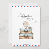 ヴィンテージ旅行航海アドベンチャーベビーシャワーボーイ 招待状 (裏面)