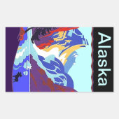 ヴィンテージ旅行荷物シールAlaska Scrapbook 長方形シール (正面)