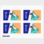 ヴィンテージ旅行荷物ステッカーBrule Mtnsスキー 長方形シール (シート)