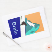 ヴィンテージ旅行荷物ステッカーBrule Mtnsスキー 長方形シール (封筒)