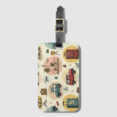 ヴィンテージ旅行荷物タグ ラゲッジタグ (正面縦)