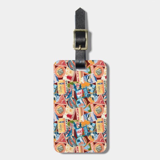 ヴィンテージ旅行荷物タグ ラゲッジタグ (正面縦)