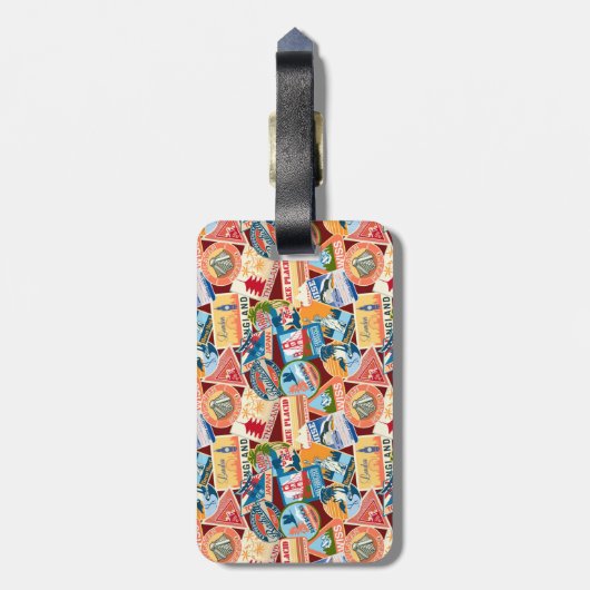 ヴィンテージ旅行荷物タグ ラゲッジタグ (裏面縦)