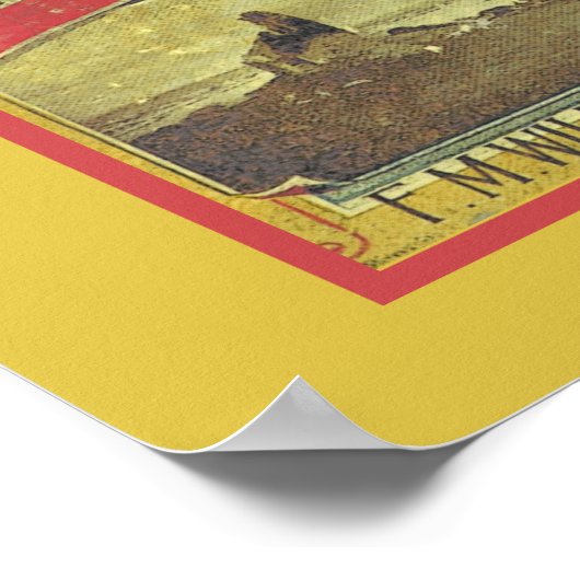 ヴィンテージ旅行観光客ガイド ポスター (角)