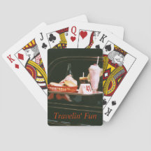 ヴィンテージ旅行記念品のトランプ