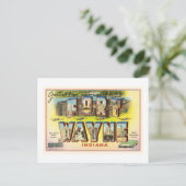 ヴィンテージ旅行記念品のフォートウェイン#2インディアナ ポストカード (スタンド正面)