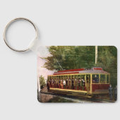 ヴィンテージ旅行輸送電気トロリー キーホルダー (裏面)