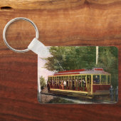 ヴィンテージ旅行輸送電気トロリー キーホルダー (裏面)