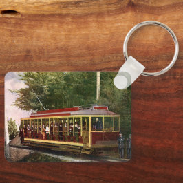 ヴィンテージ旅行輸送電気トロリー キーホルダー