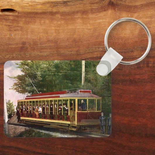 ヴィンテージ旅行輸送電気トロリー キーホルダー (正面)