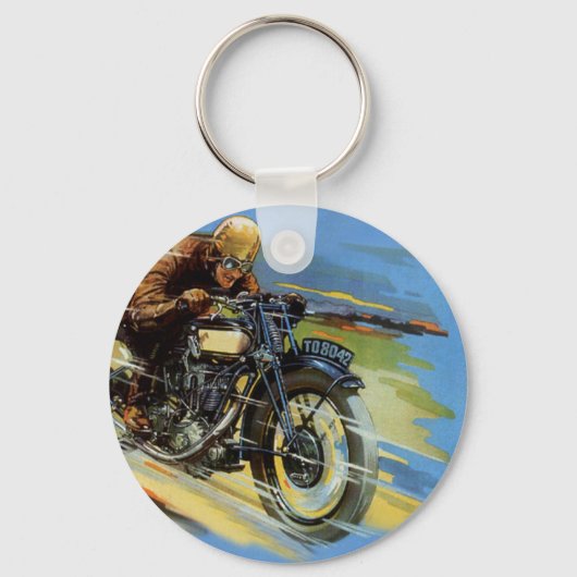 ヴィンテージ旅行輸送、レーシングバイク キーホルダー (正面)