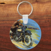 ヴィンテージ旅行輸送、レーシングバイク キーホルダー (正面)