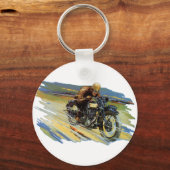 ヴィンテージ旅行輸送、レーシングバイク キーホルダー (正面)
