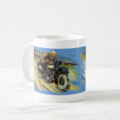 ヴィンテージ旅行輸送、レーシングバイク コーヒーマグカップ (正面左)