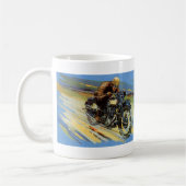 ヴィンテージ旅行輸送、レーシングバイク コーヒーマグカップ (左)