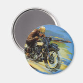 ヴィンテージ旅行輸送、レーシングバイク マグネット (正面/裏面)