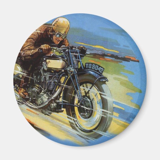 ヴィンテージ旅行輸送、レーシングバイク マグネット (正面)