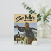 ヴィンテージ旅行郵便はがきポスターアイダホ米国 ポストカード (スタンド正面)