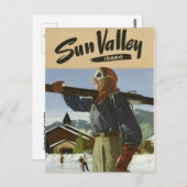 ヴィンテージ旅行郵便はがきポスターアイダホ米国 ポストカード (正面/裏面)
