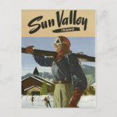 ヴィンテージ旅行郵便はがきポスターアイダホ米国 ポストカード (正面)