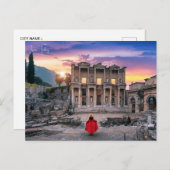 ヴィンテージ旅行都市イズミールターキーエフェスアクロポリス ポストカード (正面/裏面)